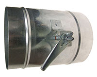 26 Gauge Thickness Mini Saddle Manual Damper Tube Assembly (DTAR9 1/4 x 1 1/2)