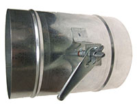 26 Gauge Thickness Mini Saddle Manual Damper Tube Assembly (DTAR9 1/4 x 2) - 2